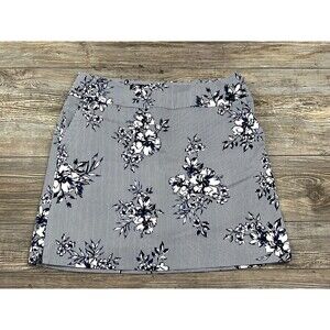 S.C. & Co Skort Women's Size 12 Blue White Floral With Pockets Golf‎ TennisCore